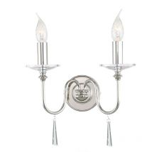 Elstead - Finsbury Park - Applique murale d'intérieur à 2 ampoules, nickel poli, E14
