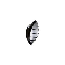 Applique murale fluo 1x18W à detection hf grille poly noire 331x279mm avec lampe G24q-2 230V IK10 IP65 dome ebenoid 079347