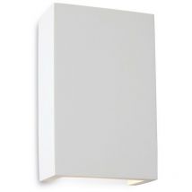 Firstlight Products - Firstlight Gallery - Applique murale d'intérieur à 2 ampoules led carrée en plâtre blanc, blanc
