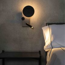 Faro Barcelona - klee led Applique gauche gris avec lecteur 20066