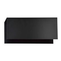 Epikasa - Applique Gentor, Acier peint par poudrage, Noir, 24x10x6 cm