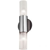 Kolarz - giro Applique murale en verre Up & Down 2 lumières Brunito brossé