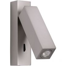 Luz de lectura hall surface led 3w 3000k níquel satinado 108lm
