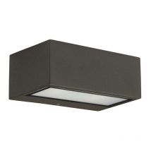 Leds-C4 Nemesis Aluminium - Applique murale extérieure à 1 ampoule marron IP44
