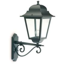 Lampada Applique In Alto Colore Nero Per Esterno Linea Maxi Quadrata Livos