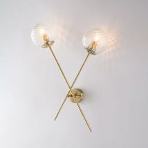 Demetra - Wandleuchte aus gebürstetem bronziertem Eisen 2 Lichter .33 - P.18 - BL279-AP2-BRZ - Bonetti Illumina