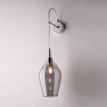 Bonetti Illumina - Ares - Wandleuchte aus Eisen mit Pyrex-Grauglas 1 Licht .14 - P.21 - BL273-AP1-GR