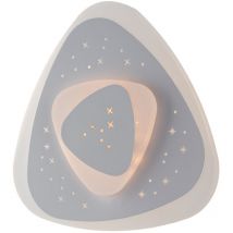 Applique Moderna In Metallo Bianco Led Integrato 3000K e 4500 k Diam. 23 Cm