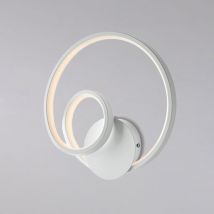 Belight - Applique in metallo e alluminio bianco con led integrato H.26 - L.26 - P.8