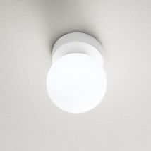 Applique Maga 1 Luce In Vetro E Metallo Colore Bianco Attacco G9 D.15cm