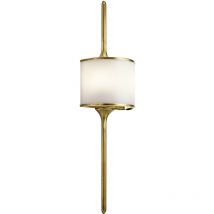 Kichler - Elstead Mona - Applique murale de salle de bain à 2 lumières en laiton IP44, G9