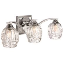Elstead Kalli - Applique Murale À 3 Lampes Pour Salle De Bain Sur Miroir, Chrome Poli Ip44, G9
