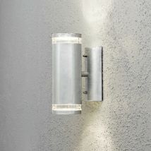 Konstsmide - Modena Applique Murale Extérieure Moderne Up Down Double Acier Galvanisé, Transparente, IP44