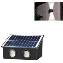 Applique lampada 4 led muro parete solare IP65 bianco freddo giardino TE-B0571