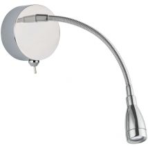 Applique Contemporanea Flexy Acciaio Cromo Vetro Led 0,8W 6500K