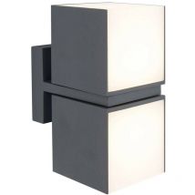 Applique Led 24W Doppio Cubo Luce Regolabile Lampada Nera ip65 Bianco Freddo