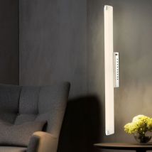 Globo Lighting - Applique murale led pour miroir à tige chromée, verre satiné, avec interrupteur à bascule, 1x 22,5W 1760Lm blanc chaud, l 79 cm