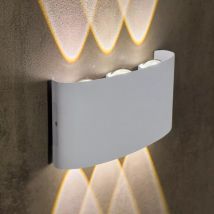 Applique led 16W con Doppia Luce, Protezione IP65, Montaggio Facile a Muro per Esterni - 3000k - Maka