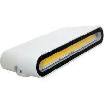 Applique led cob 12w rettangolare sottile bianco nero grigio per esterno luce sopra sotto moderno Bianco - 4000k