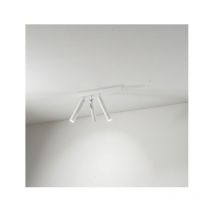 Perenz - Applique led cylindrique orientable 3 lumières bambu Blanc
