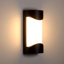 Vtizikl Applique Murale Exterieur Led 12w Étanche Ip65 En Aluminium Anthracite Eclairage Décoration Lumière 3000k Blanc Chaud Lampe Extérieure Pour 