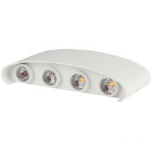 Applique led da Muro 7W Doppio Fascio Luminoso Corpo Sabbia Bianco Bianco Caldo IP65 - V-tac