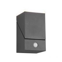 Frankystar - Applique led extérieure Avon en anthracite, orientable avec détecteur de mouvement IP54 h. 16cm