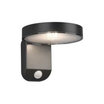 Frankystar - Applique led extérieure solaire rechargeable Posadas, anthracite avec capteur de mouvement IP44, 18,3 cm