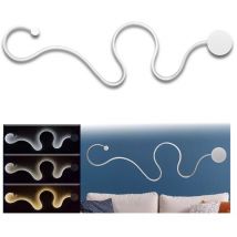 Applique led Moderno Curvo 28W Dimmerabile 3000K-6500K, Illuminazione Regolabile per Ambienti Interni - Maka
