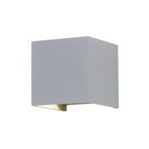 Optonica - Applique led murale 12W étanche IP54 Gris - Blanc Naturel 4000K