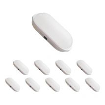 Silumen - Applique led Murale 20W Blanche Ovale IP65 - Pack de 10 / Blanc Froid