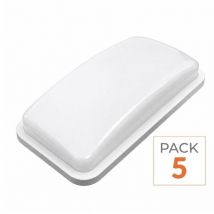Applique LED Murale 20W Rectangulaire IP65 (Pack de 5) - Blanc Neutre 4000K - 5500K - SILAMP