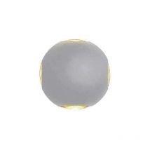 Optonica - Applique led murale 4W Rond étanche IP54 Gris - Blanc Naturel 4000K