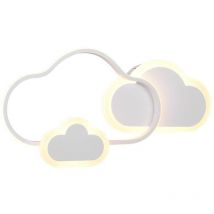 Frankystar - Applique led Nuage Blanc rgb avec télécommande multifonction L.52cm