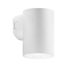 Applique da esterno led polo rotonda bianca 8W con luce calda e naturale - Bianco