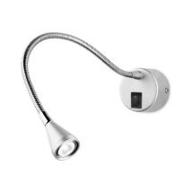 Leds-c4 - Book - Lampe de lecture murale réglable à 1 ampoule led, chrome