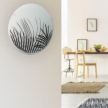 Pro Et Discount - Applique luminaire plafonnier ou mural ronde en verre avec motifs design