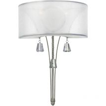 Elstead - Mime - Applique murale d'intérieur à 2 ampoules, nickel brossé, E14
