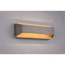 Applique Rettangolare Doppia Emissione Led Arino Legno Nichel Trio Lighting