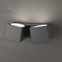 Applique Moderna Rotation Metallo Grigio Antracite 2 Luci Gx53