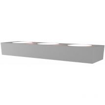 Applique moderno top light area 1127 a3 gx53 led monoemissione lampada parete, finitura metallo grigio