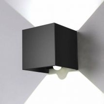Capteur radar carré 12W coque noire lumière blanche 6000K capteur radar étanche applique murale carré,pour l'intérieur et l'extérieur