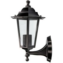 EDM - E3/73412 applique murale alu et verre noir 34x17x11CM 1XE27 mod. zurich IP44 ampoule non incluse