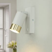 Licht-erlebnisse - Applique murale aluminium GU10 orientable en spot doré blanc applique murale