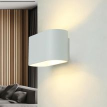 Licht-erlebnisse - Applique murale aluminium up down 16 cm de large blanche G9 allongée moderne