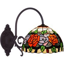 Fijalo - Applique Tiffany avec bras diamètre 20cm Série Rosy
