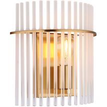 Globo Lighting - Applique murale barres de verre lampe de salon or opale applique chambre, métal, douille E27, LxlxH 12,5x25x26 cm