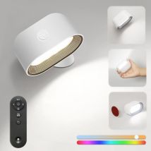 Centifree - Applique Murale Batterie Rechargeable Interieur Lampe Nuit 5 Niveau Luminosité, led Contrôle Tactile avec Télécommande Veilleuse Enfant