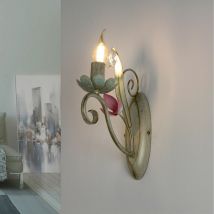 Applique murale blanc shabby floral
