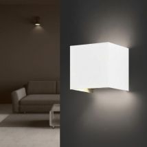 Silamp - Applique Murale Blanche led 6W IP54 Carré - Blanc Chaud 2300K - 3500K